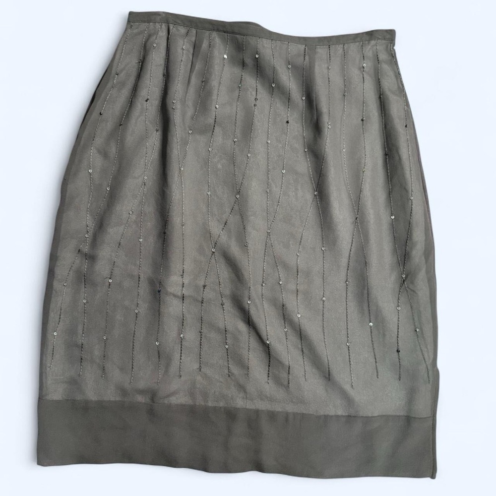 Vintage 100% Silk Norton McNaughton Sequin Skirt